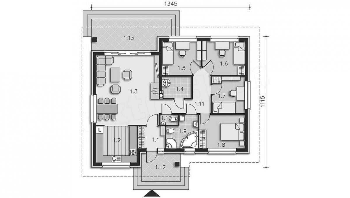 rodinny-dom-trendhouse-bungalov-dom-trd---210-podorys
